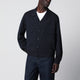 Santaniello Blue Wool-Blend Overshirt Jacket