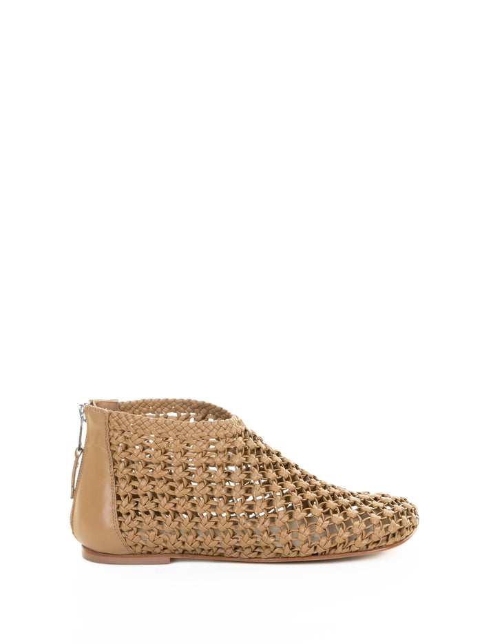 Elena Iachi Perforated Leather Slipper Sandal