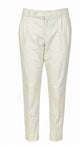 Gta White Cotton Lino Polyamide Trousers