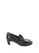 Elena Iachi Elena Iachi Ebony Leather Heeled Moccasin
