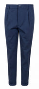 Gta Blue Virgin Wool Silk Linen Cashmere Trousers