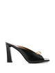 Giuseppe Zanotti Black Lamb Kidskin Cow Sandal