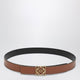 Loewe Reversible Anagram Belt In Smooth Calfskin Tan/Black