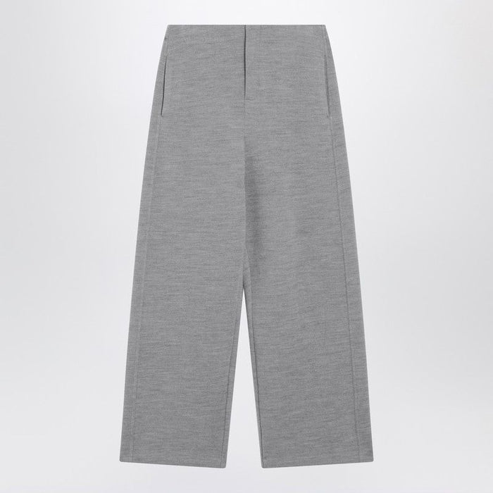 Max Mara Grey Woolcotton Blend Trousers