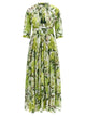 Samantha Sung 'Eden' Long Dress In Cotton Muslin With All Print