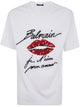 Balmain & Lips Embroid T-Shirt - Reg Fit