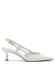 Sergio Levantesi White Leather Heeled Shoes
