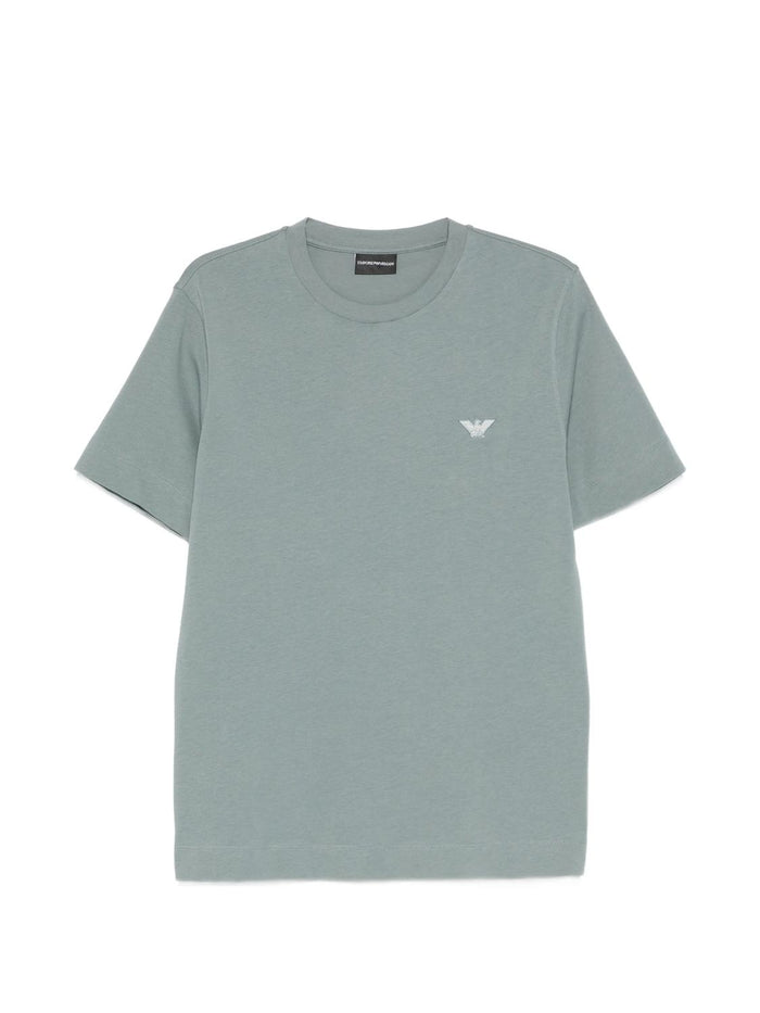 Emporio Armani Emporio Armani Eagle-Embroidery Crew-Neck T-Shirt