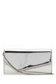 Jimmy Choo Silver Brass Polyurethane Viscose Pouch Clutch