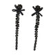 Simone Rocha Petite Bow Drip Earrings - - Crystal - Black