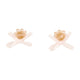 Simone Rocha Petite Bow Daisy Earrings - - Crystal - Pink