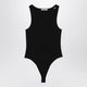 Entire Studios Black Viscose Jersey Bodysuit