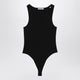 Entire Studios Black Viscose Jersey Bodysuit