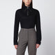 Entire Studios Black Wool Zipcollar Top