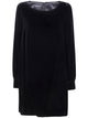 Emporio Armani Long Sleeve Velvet Dress
