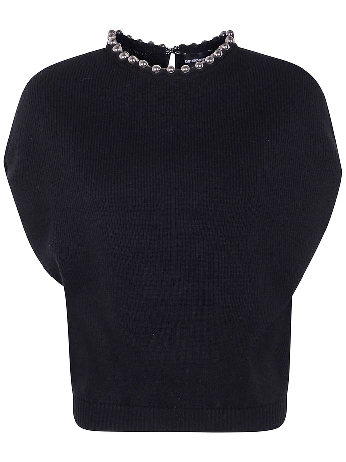Emporio Armani Kimono Sweater With Pearl