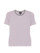 Emporio Armani Lilac Polyester Viscose Elastane Sweater
