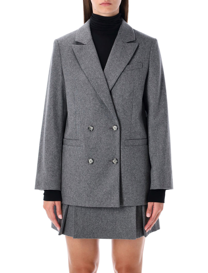 A.p.c. A.p.c. Lucy Double-Breasted Wool Blazer