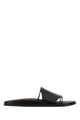 The Row Vivienne Slide Sandals In Black Nappa