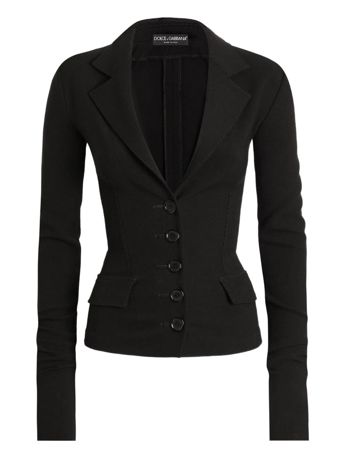 Dolce & Gabbana Single-Breasted Wool Canvas Jacket