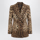 Dolce&Gabbana Leopard-Print Double-Breasted Wool Jacket