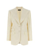 Dolce & Gabbana Off-White Wool Elastane Jacket