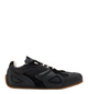Axel Arigato Black Leather Suede Panelling Perforated Flat Shoes