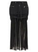 Dolce & Gabbana Twill And Chiffon Skirt