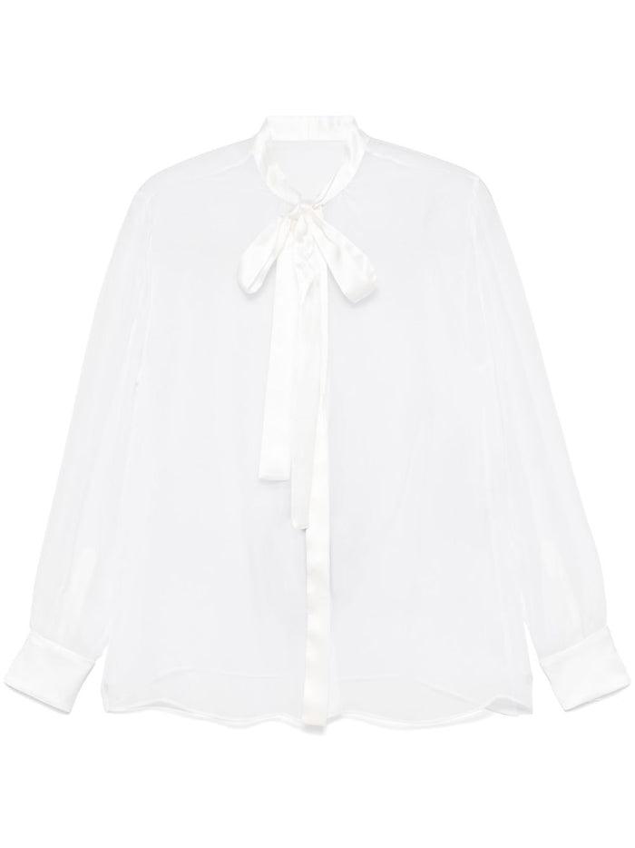 Dolce & Gabbana Chiffon Shirt With Bow