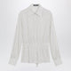 Dolce&Gabbana White Pinstriped Shirt In Silk And Cotton