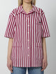 Dolce & Gabbana White Red Cotton Silk Shirt
