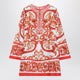 Dolce&Gabbana Maiolica-Print Silk Twill Kaftan Dress, Multicolour