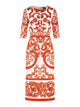 Dolce & Gabbana Majolica Print Silk Dress