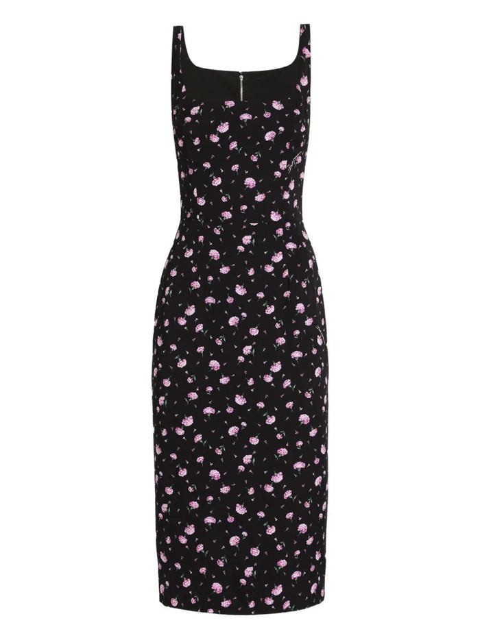 Dolce & Gabbana Carnations-Print Sheath Dress