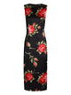 Dolce & Gabbana Rose Bouquet-Print Satin Sheath Dress