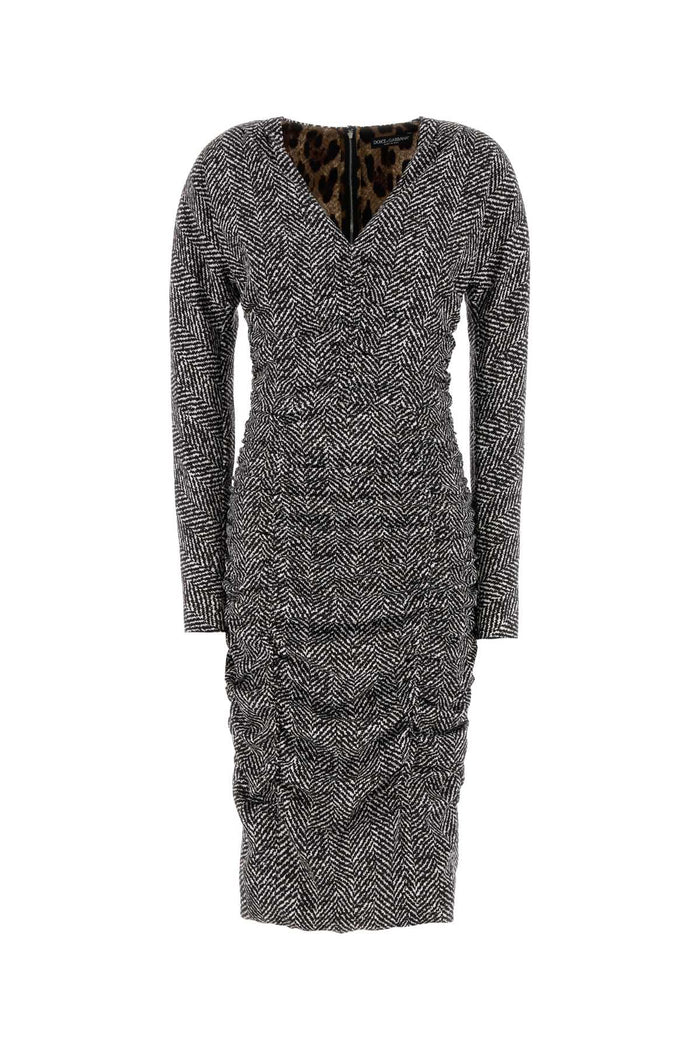 Dolce & Gabbana Printed Cady Dress