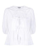 Ganni Cotton Peplum Top