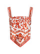 Dolce & Gabbana Majolica-Print Silk Twill Bustier Top