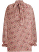 Dolce & Gabbana Small Flower Bouquets-Print Chiffon Top