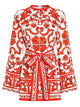 Dolce & Gabbana Majolica-Print Silk Charmeuse Shirt