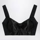 Dolce & Gabbana Satin Corsetstyle Crop Bustier In Black