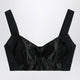 Dolce&Gabbana Satin Corset-Style Crop Bustier In Black