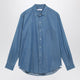 Loro Piana André Cotton Denim Shirt In Super Stone Washed