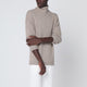 Loro Piana Greige Cashmere Turtleneck Sweater