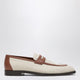 Loro Piana Sergio Loafers In Naturalcoloured Canvas And Leather