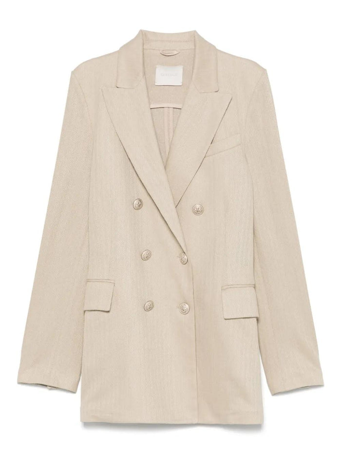Circolo 1901 Linen And Cotton Double-Breasted Jacket