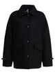 Circolo 1901 Black Wool Double-Breasted Coat