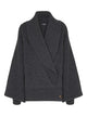 Balmain Batwing Open Neck Ribbed Knit Pull