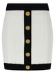 Balmain Two-Tone Miniskirt