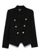 Balmain Double-Breasted Wool Fitted Jacket